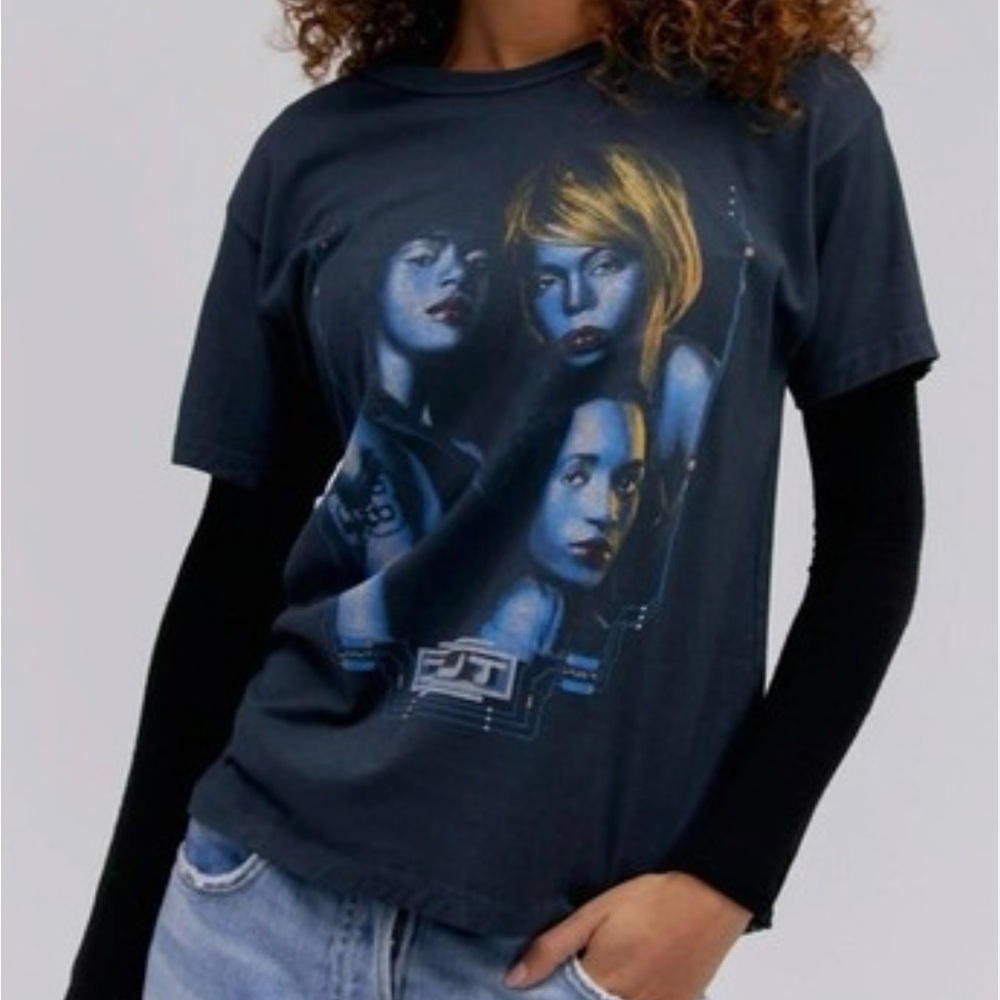 Daydreamer TLC Black and Blue Graphic Tee
